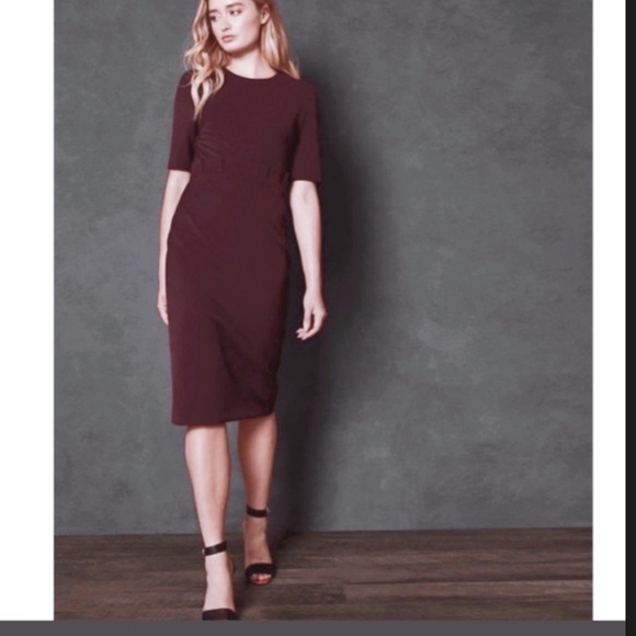 Ted Baker Burgundy Long Sleeve Dress - Picture 6 of 11